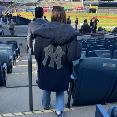 New York Yankees Bedazzled Sherpa Lounger Jacket