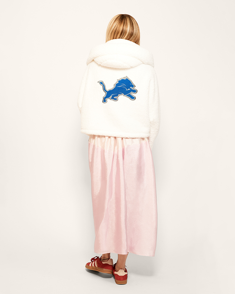 Detroit Lions Cropped Sherpa Lounger Jacket