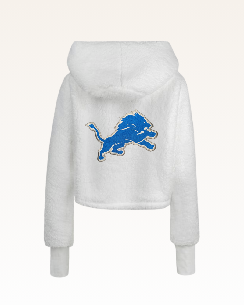Detroit Lions Cropped Sherpa Lounger Jacket