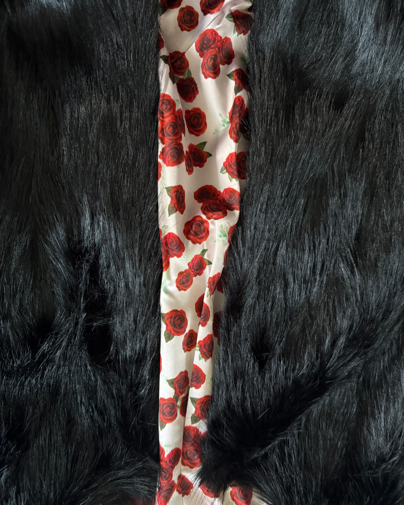 Faux Fur (Vintage Floral Lined) Jacket