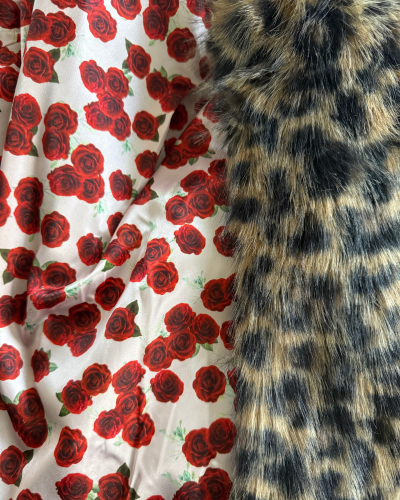 Faux Fur (Vintage Floral Lined) Jacket