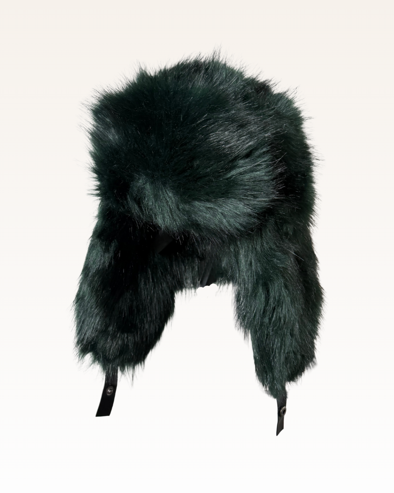 Faux Fur Trapper Hat in O/S | Soft Sherpa Hoodies & Lounger