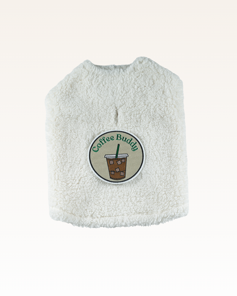 Coffee Buddy Sherpa Pet Jacket