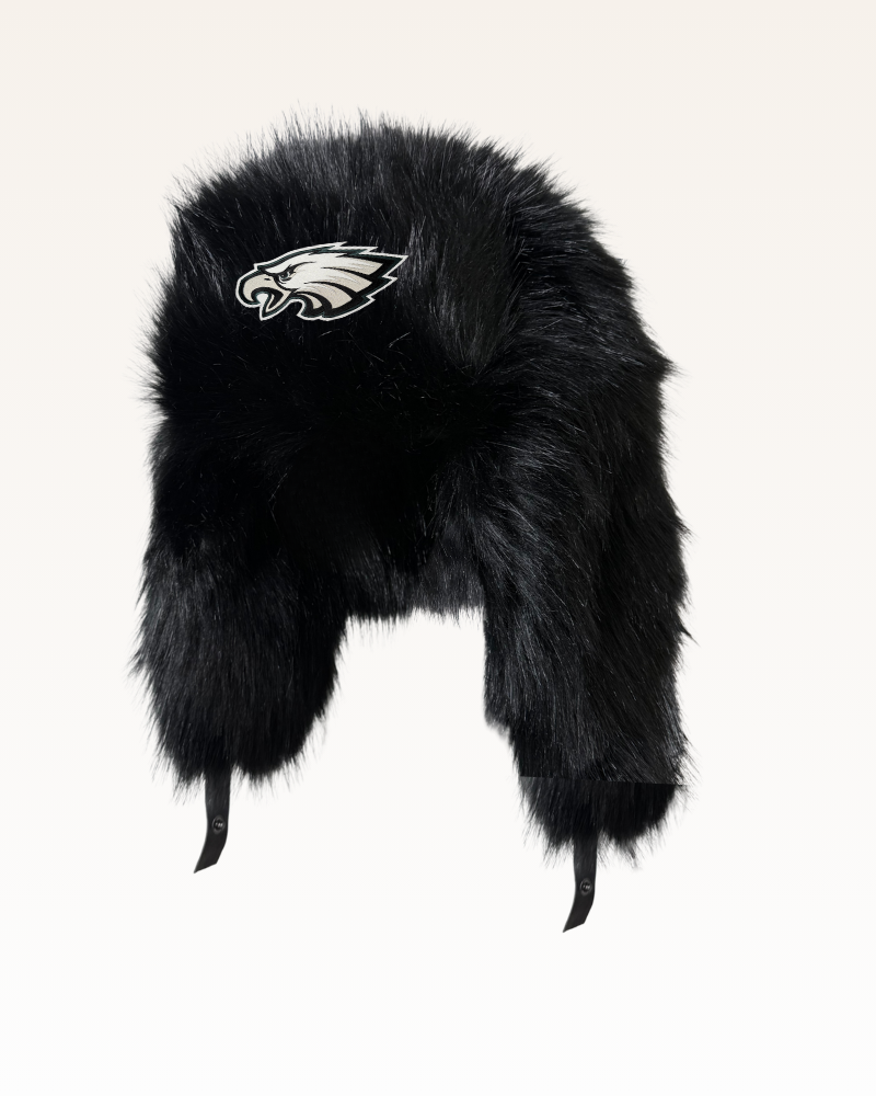 Philadelphia Eagles Faux Fur Trapper Hat display picture 2
