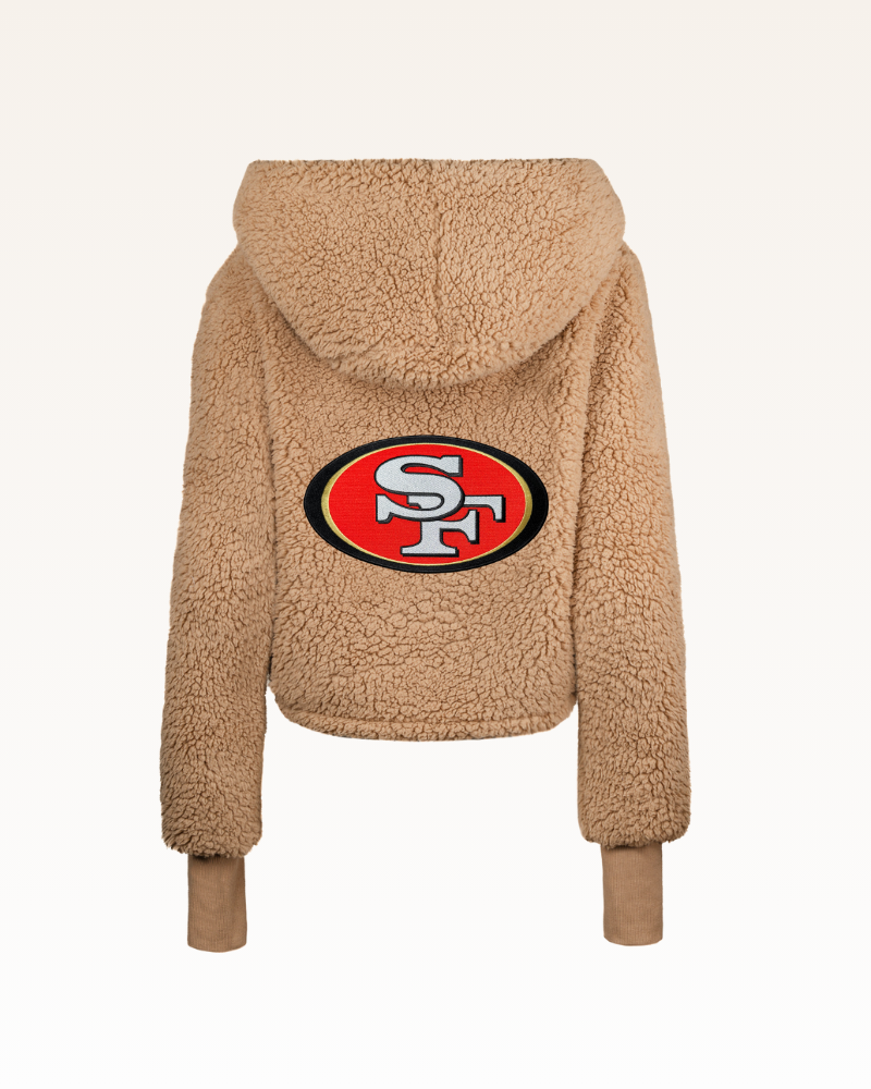 San Francisco 49ers Cropped Sherpa Lounger Jacket