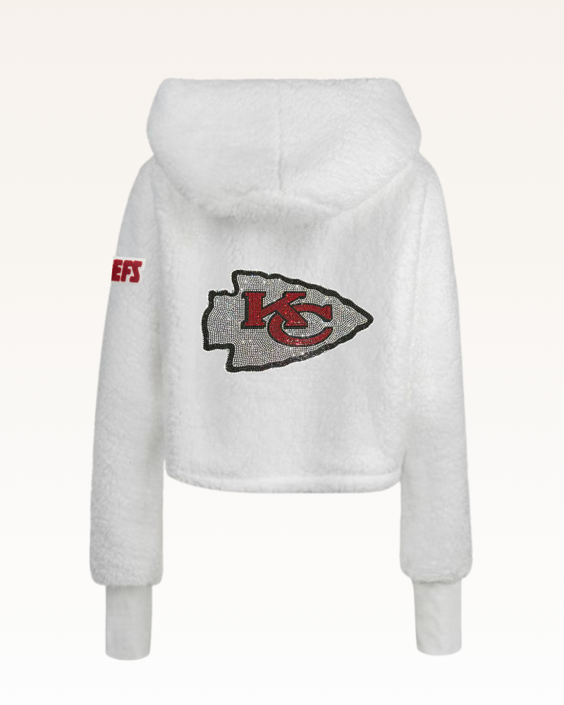 Kansas City Chiefs Remix Logo Cropped Sherpa Lounger Jacket