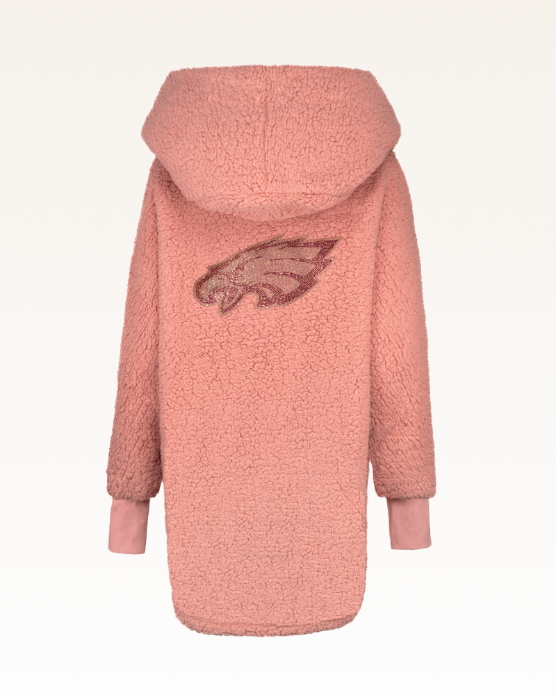 Philadelphia Eagles Bedazzled Logo Sherpa Lounger Jacket