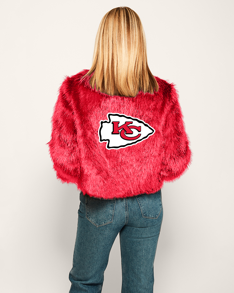 Kansas City Chiefs Logo Faux Fur Jacket
