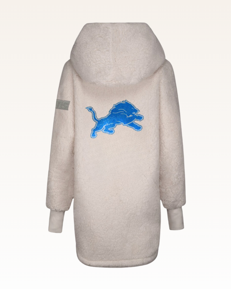 Detroit Lions Remix Logo Sherpa Lounger Jacket