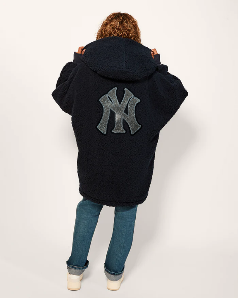 New York Yankees Bedazzled Sherpa Lounger Jacket