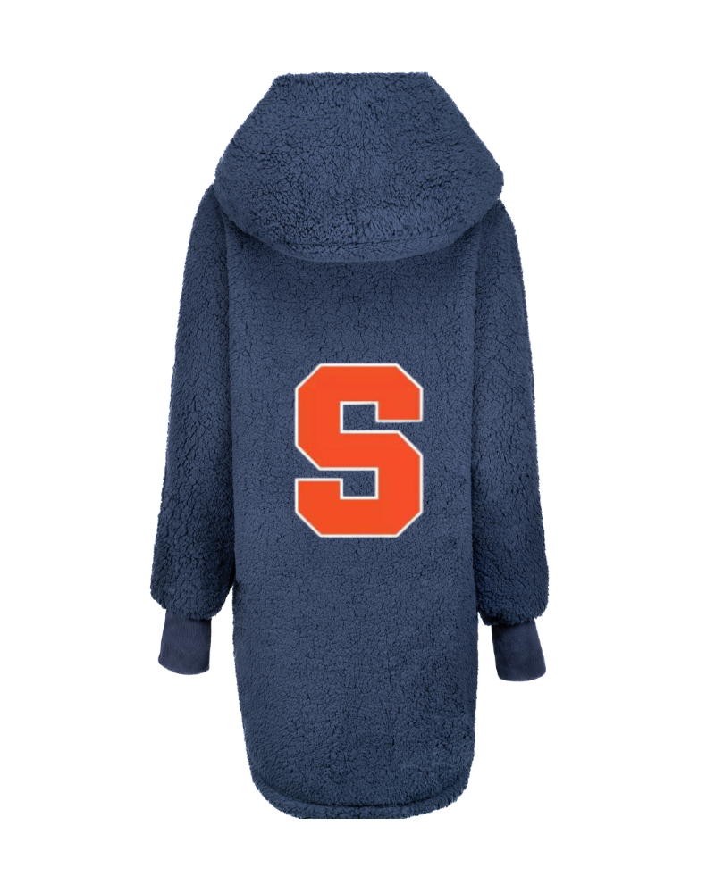 Navy lounger with orange 'S' logo on a white background