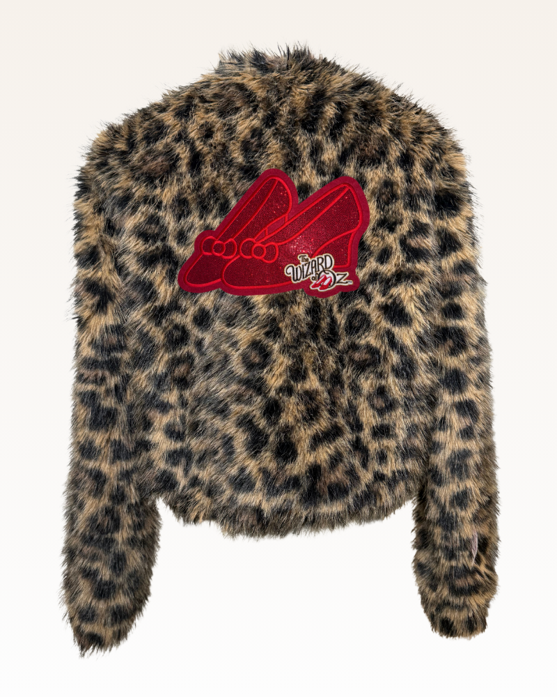 By Jill Martin x Lorna Luft Ruby Red Slipper Faux Fur Jacket