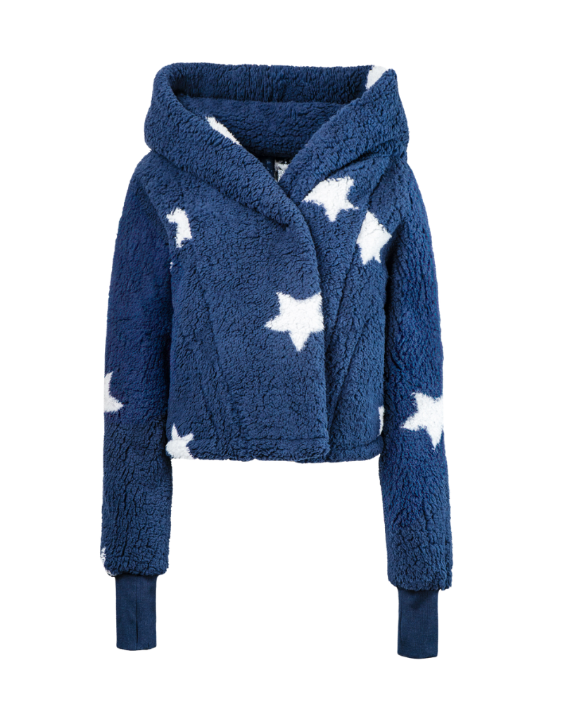 New England Patriots Cropped Sherpa Lounger Jacket