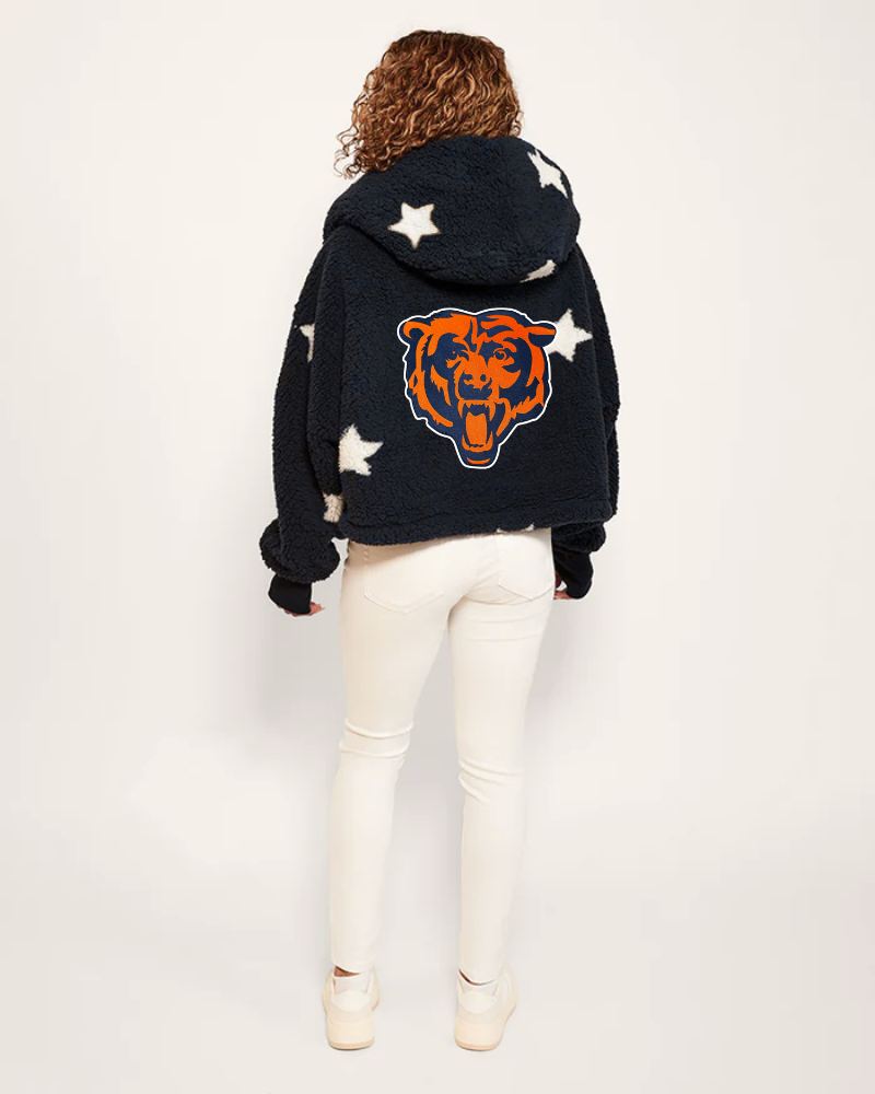 Chicago Bears Cropped Sherpa Lounger Jacket