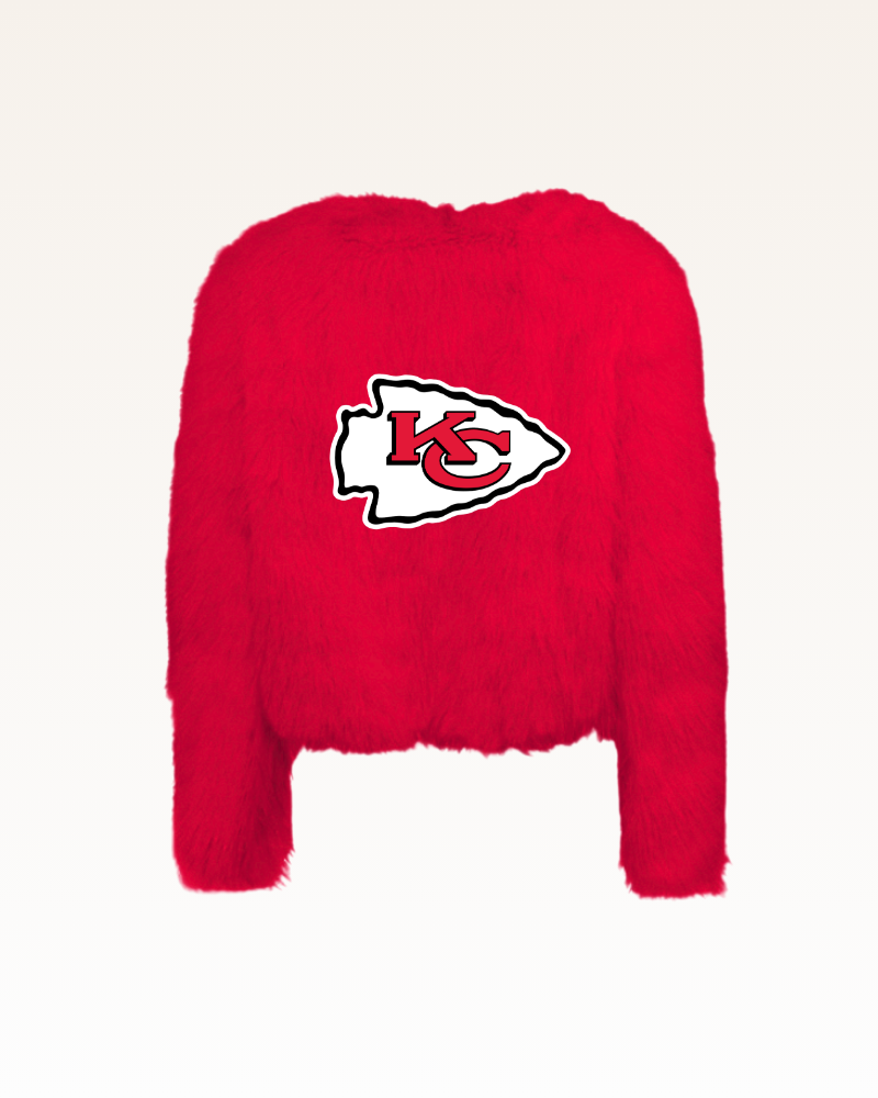 Kansas City Chiefs Logo Faux Fur Jacket