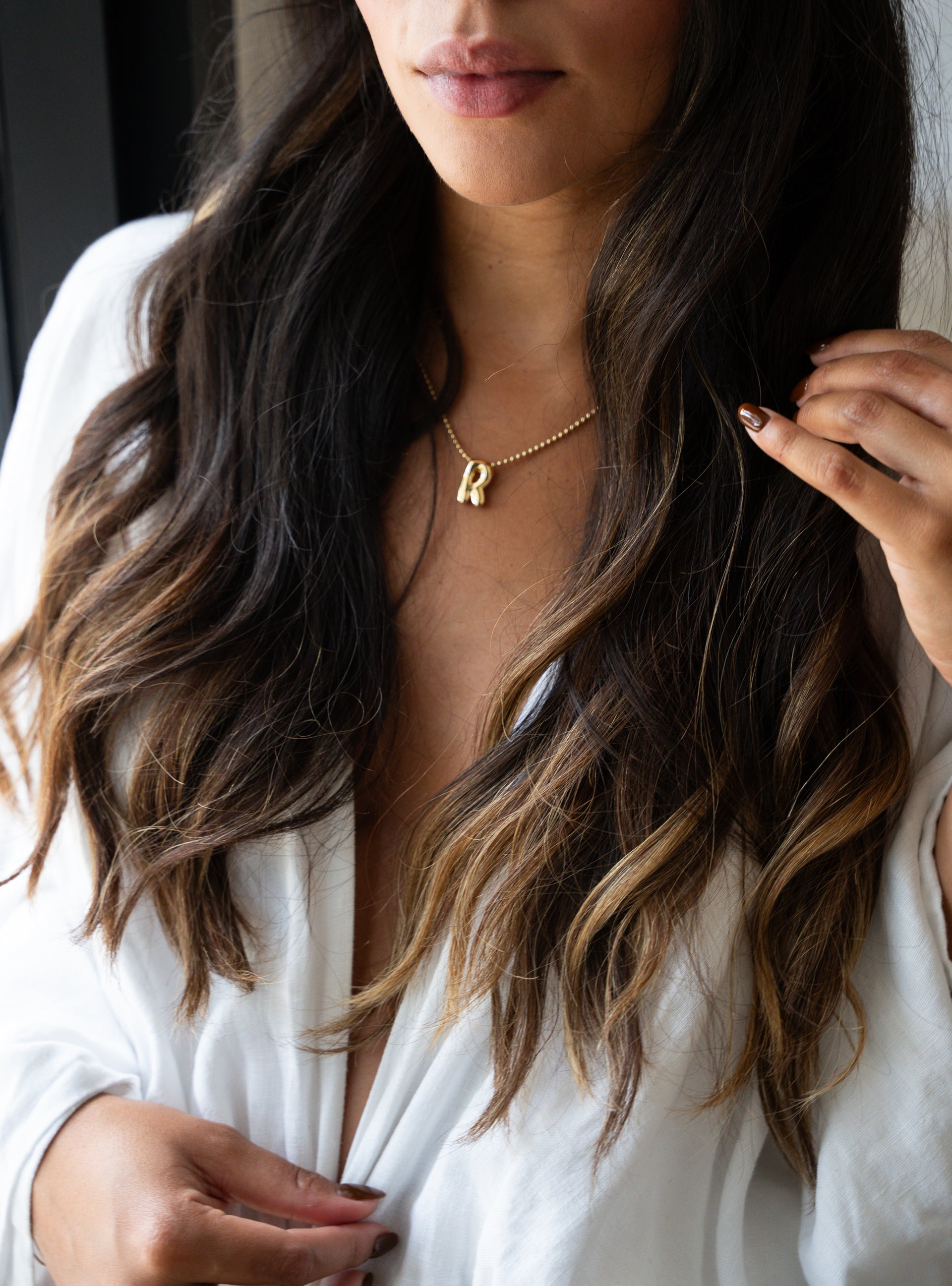 Leo & Luca by Hara Mini Balloon Initial Necklace