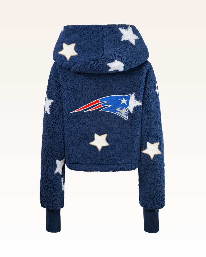 New England Patriots Cropped Sherpa Lounger Jacket