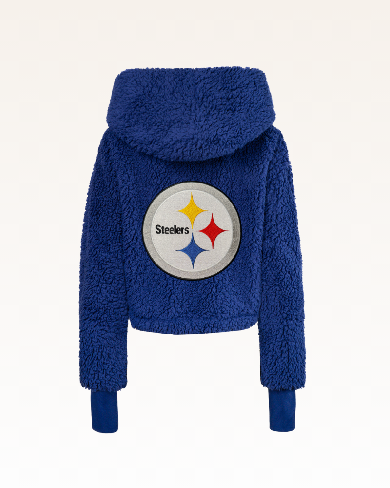 Pittsburgh Steelers Cropped Sherpa Lounger Jacket