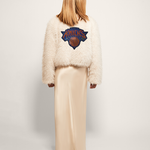 New York Knicks Bedazzled Logo Faux Fur (NBA Lined) Jacket