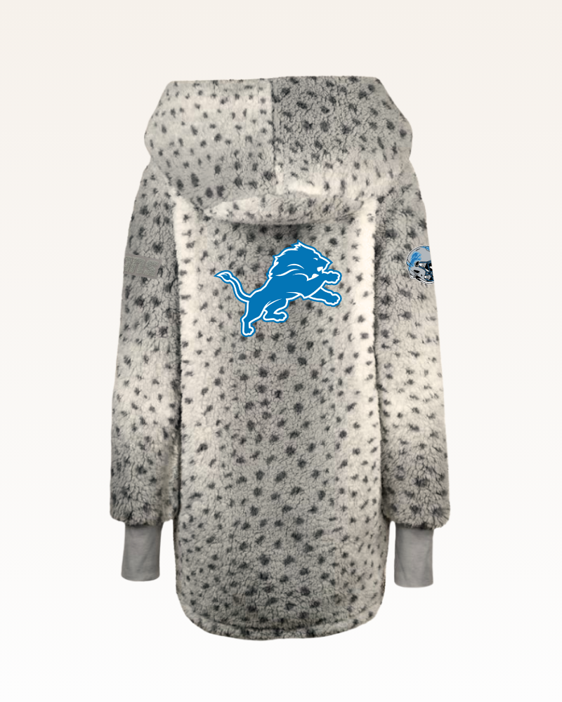 Detroit Lions Remix Logo Sherpa Lounger Jacket