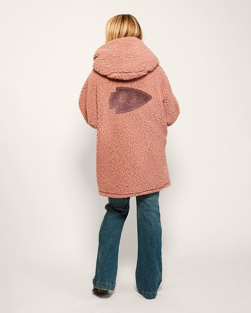 Kansas City Chiefs Bedazzled Logo Sherpa Lounger Jacket