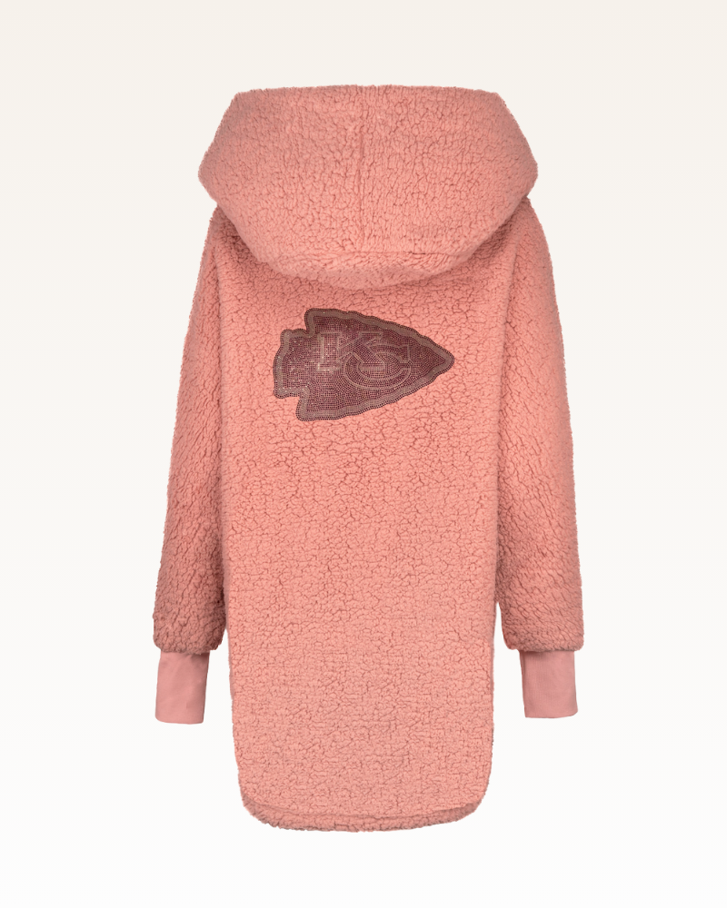 Kansas City Chiefs Bedazzled Logo Sherpa Lounger Jacket