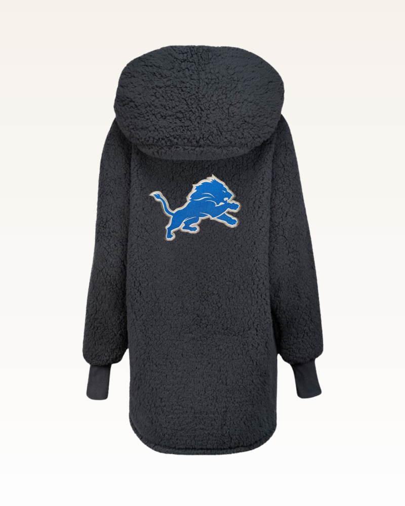 black lounger with detroit lions logo