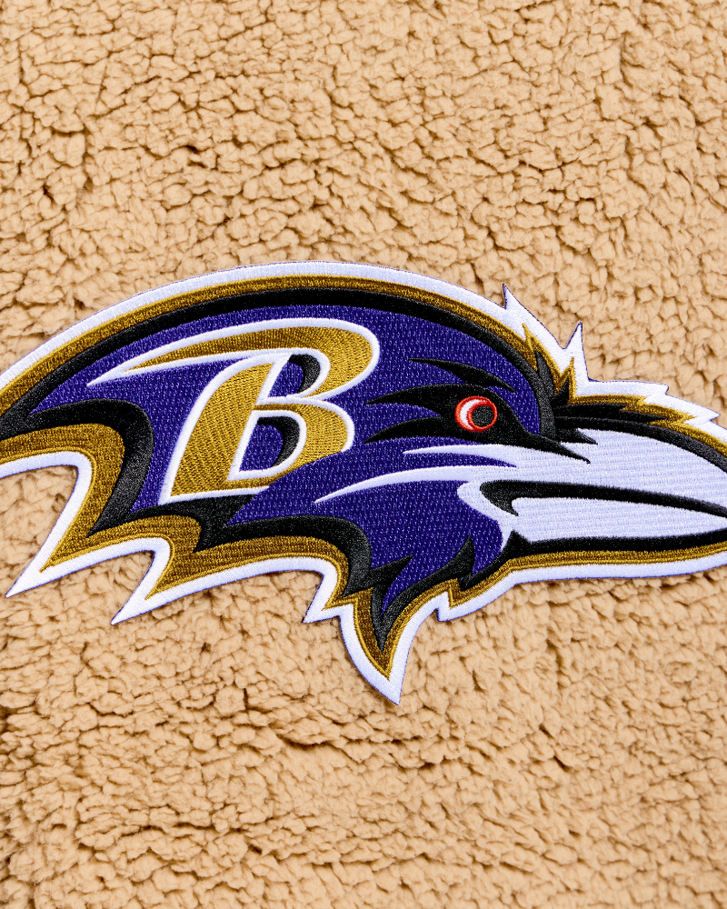 Baltimore Ravens Sherpa Lounger Jacket - Caramel Teddy