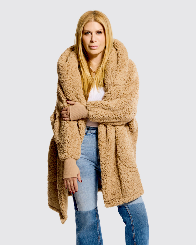Baltimore Ravens Sherpa Lounger Jacket - Caramel Teddy