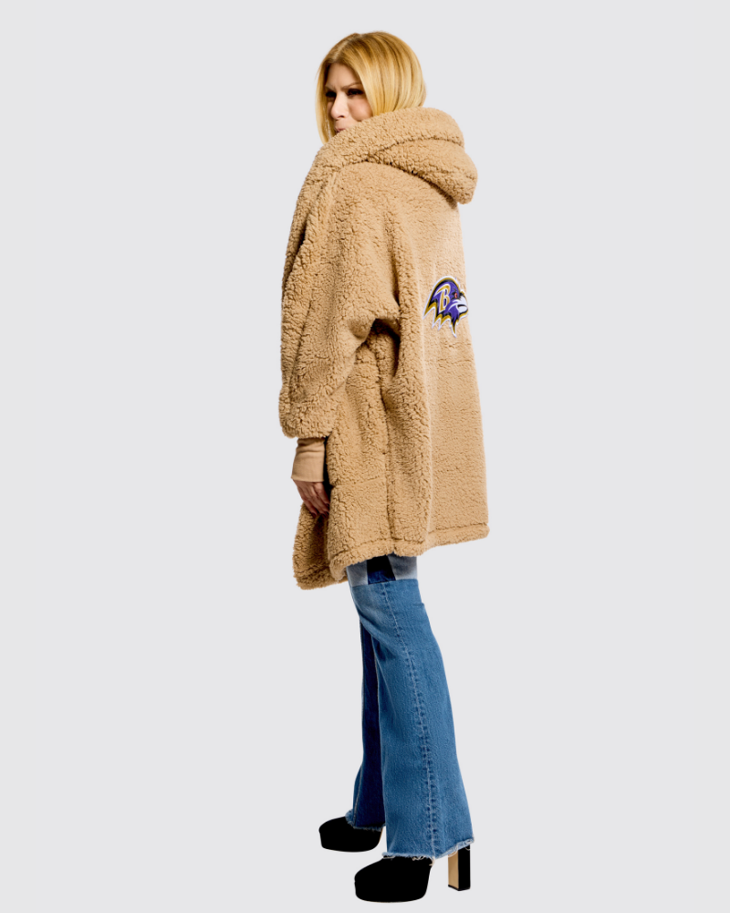 Baltimore Ravens Sherpa Lounger Jacket - Caramel Teddy