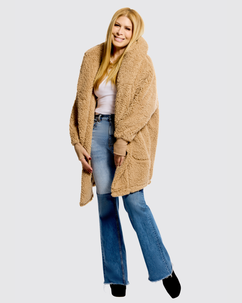 Philadelphia Eagles Sherpa Lounger Jacket - Caramel Teddy