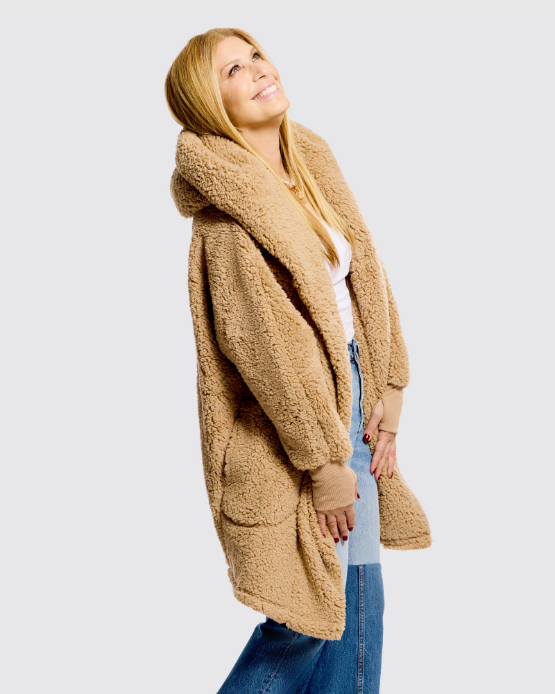 Philadelphia Eagles Sherpa Lounger Jacket - Caramel Teddy