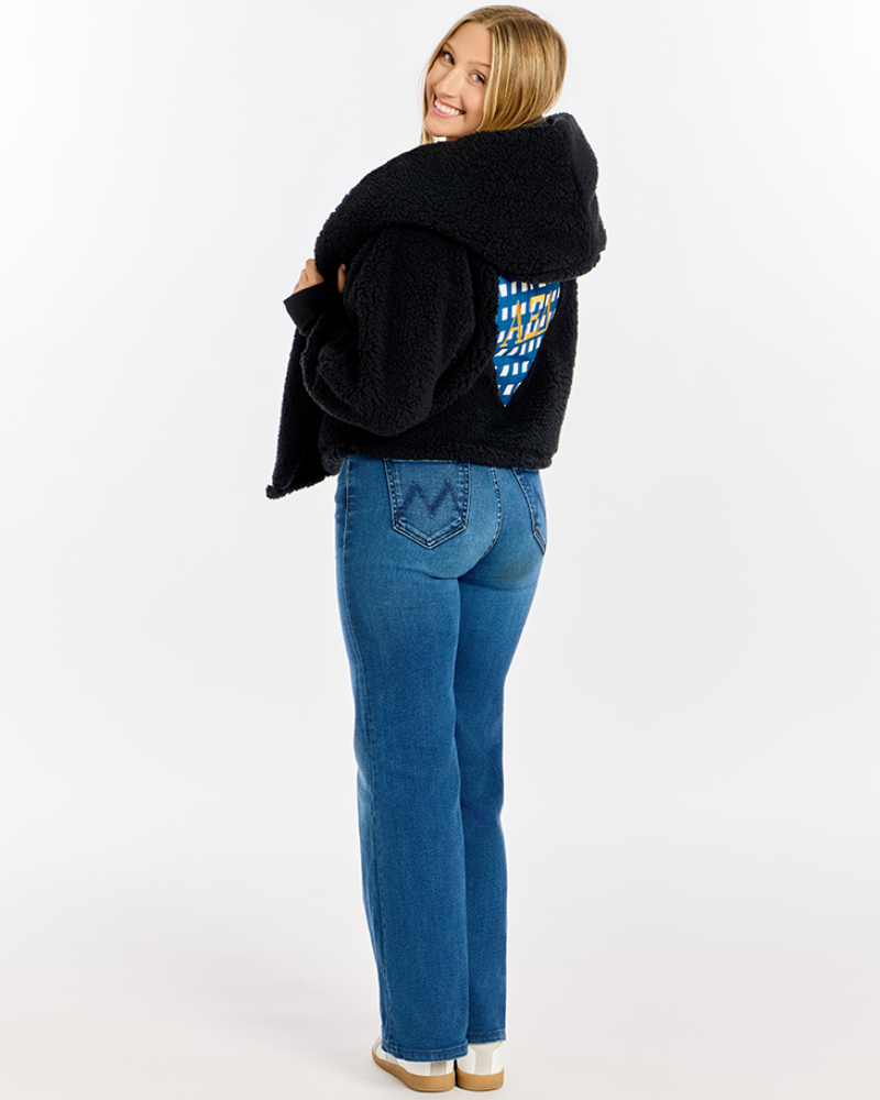 Alpha Xi Delta Cropped Sherpa Lounger Jacket