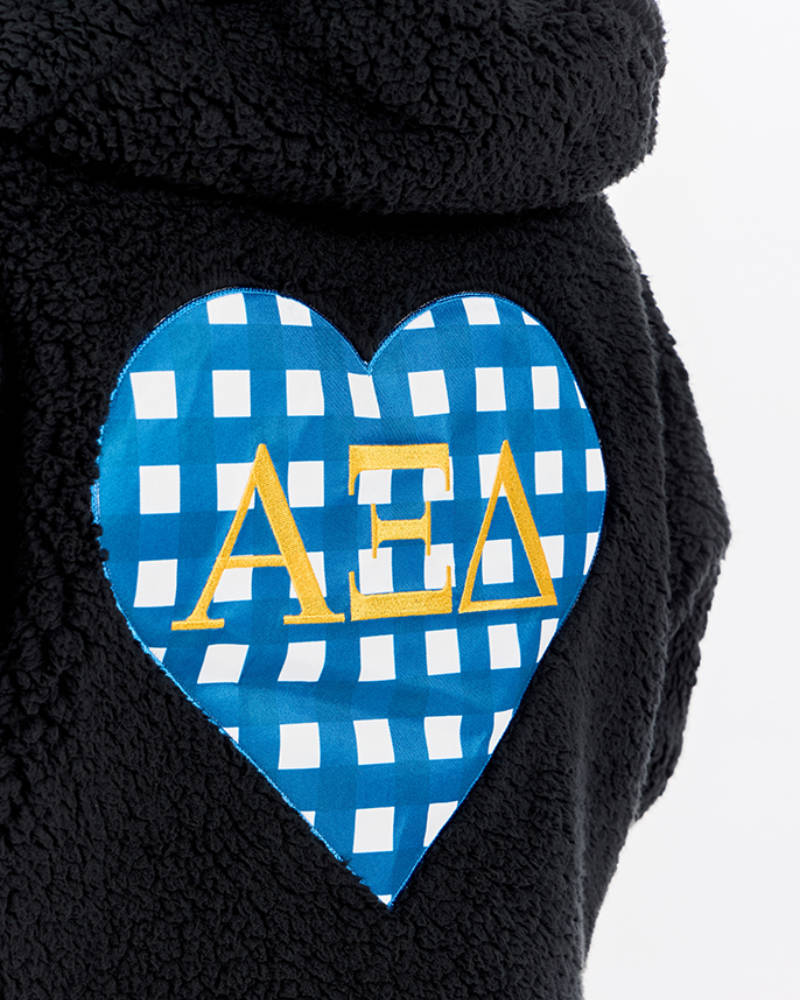 Alpha Xi Delta Cropped Sherpa Lounger Jacket