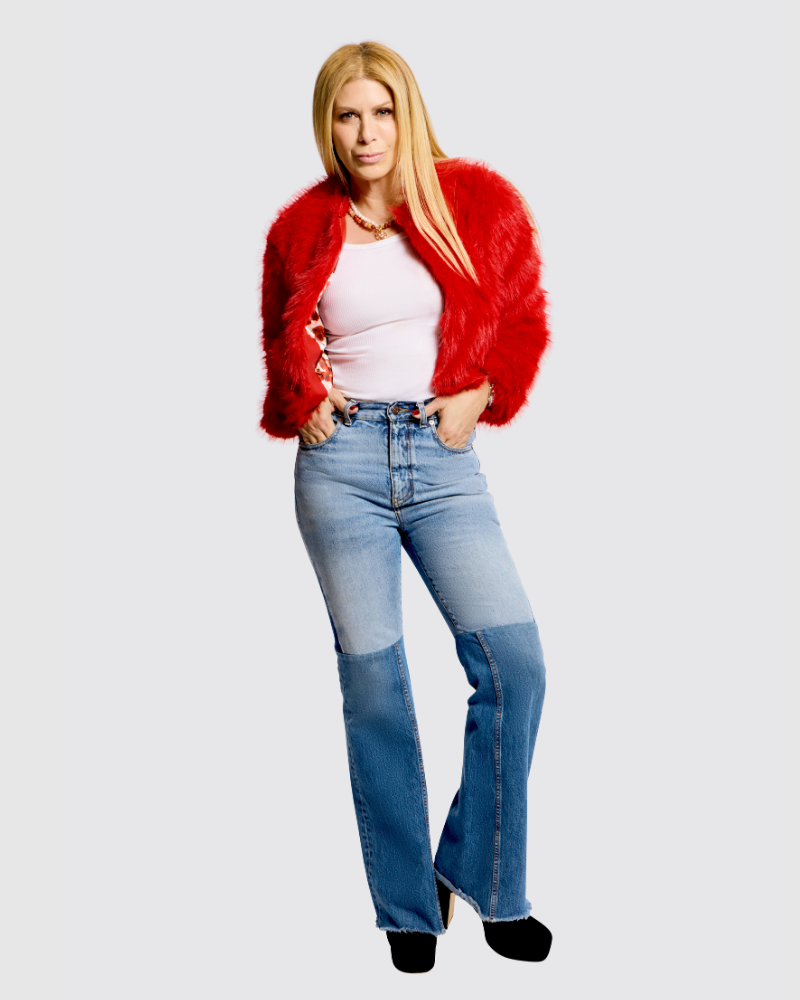 Kansas City Chiefs Bedazzled Logo Faux Fur Jacket