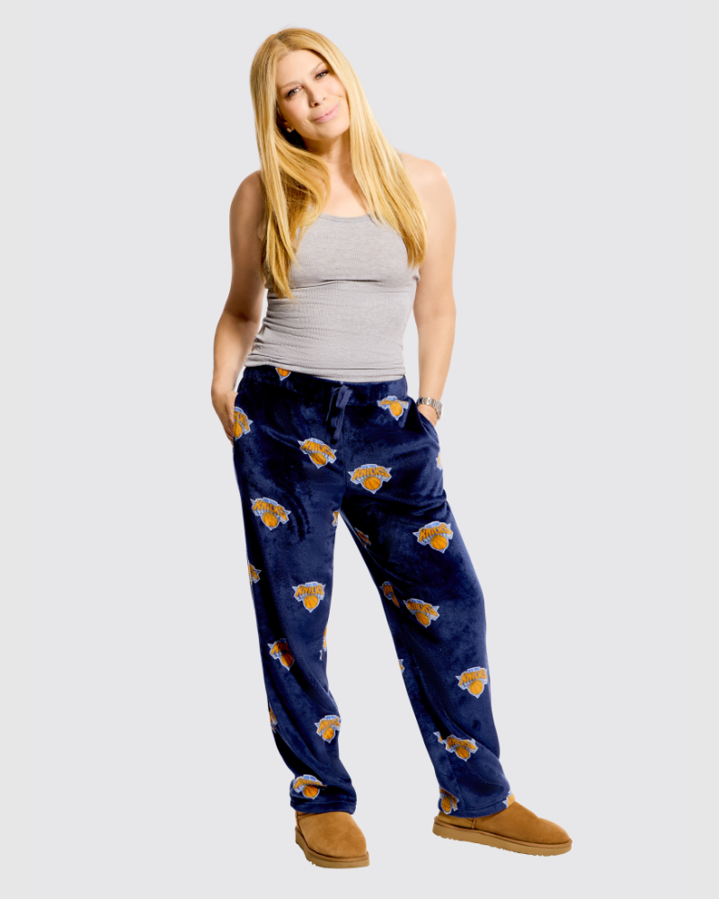 New York Knicks All Over Print Unisex Plush Pant - Navy