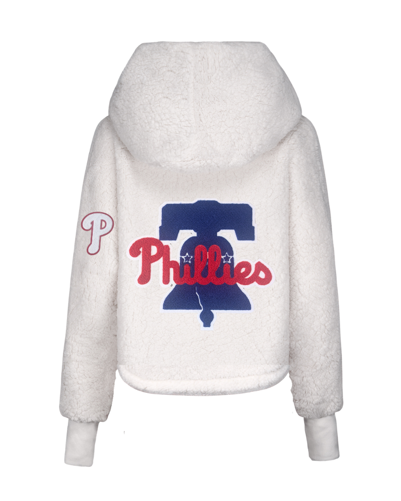 Philadelphia Phillies Remix Logo Cropped Sherpa Lounger Jacket