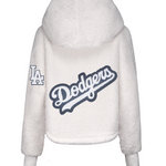 Los Angeles Dodgers Remix Logo Cropped Sherpa Lounger Jacket