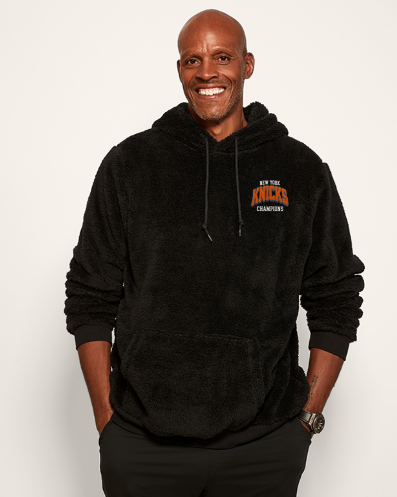 New York Knicks 2026 NBA Champions Unisex Blanket Hoodie - Black