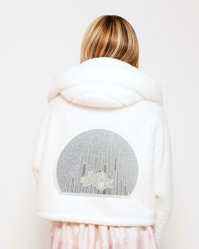 The Wizard of Oz at Sphere Emerald City Bedazzled Cropped Sherpa Lounger Jacket