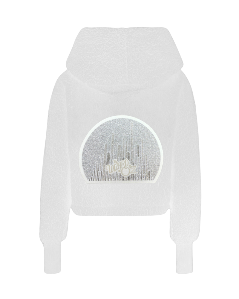 The Wizard of Oz at Sphere Emerald City Bedazzled Cropped Sherpa Lounger Jacket