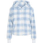 The Cropped Luxe Lounger Lite Jacket - Blue & White Gingham