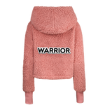 The Warrior Effect™ by Jill Martin Chenille Logo Cropped Sherpa Lounger Jacket