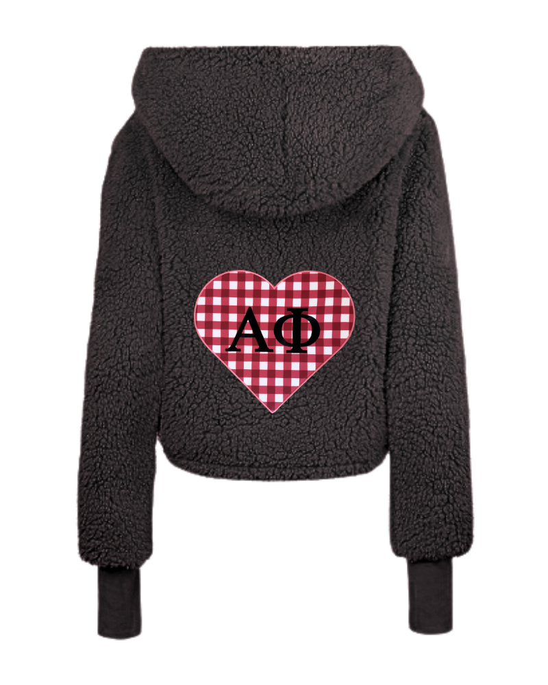 Alpha Phi Cropped Sherpa Lounger Jacket