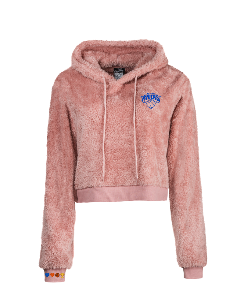 New York Knicks 2026 NBA Champions Icons Cropped Blanket Hoodie