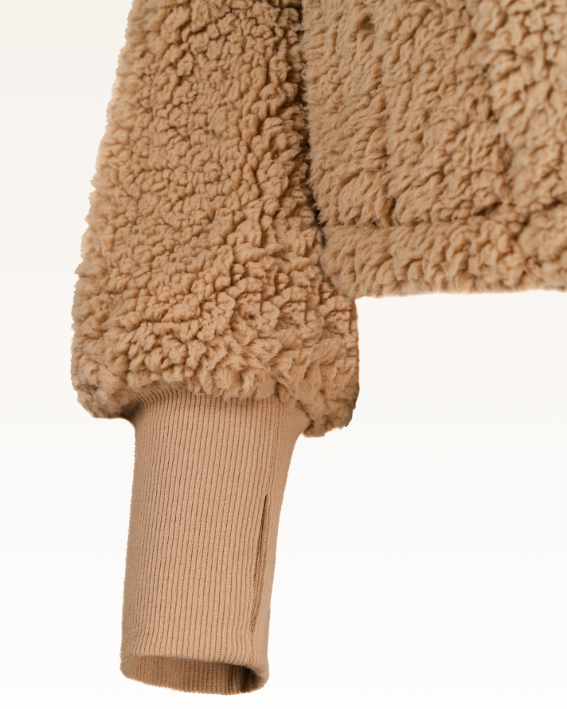 Classic Cropped Sherpa Lounger Jacket