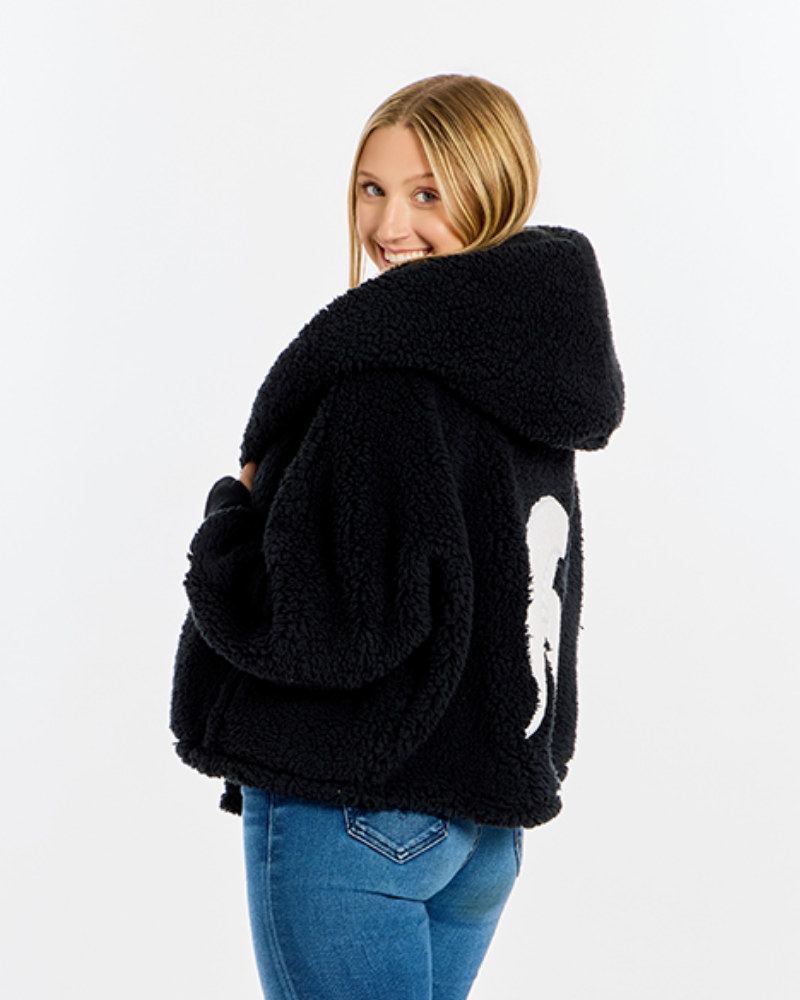 Michigan State University Logo Cropped Sherpa Lounger Jacket