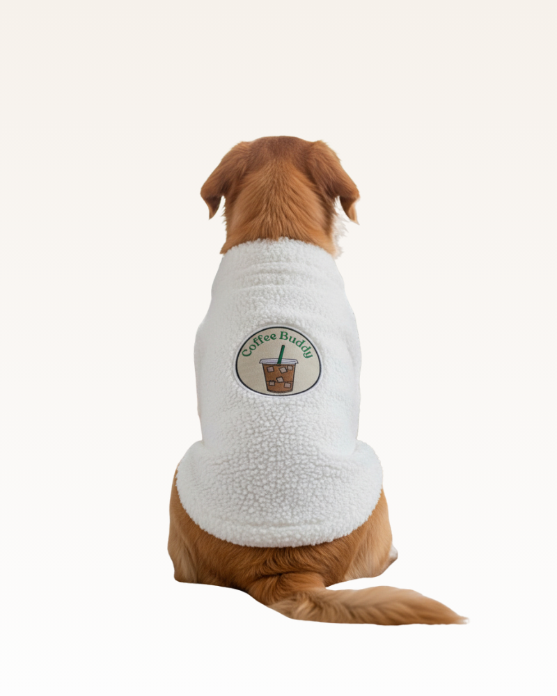 Coffee Buddy Sherpa Pet Jacket