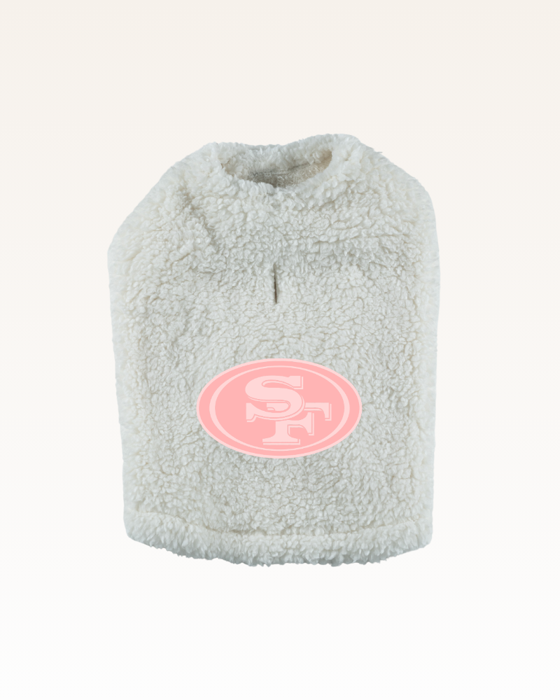 San Francisco 49ers Pink Logo Sherpa Pet Jacket