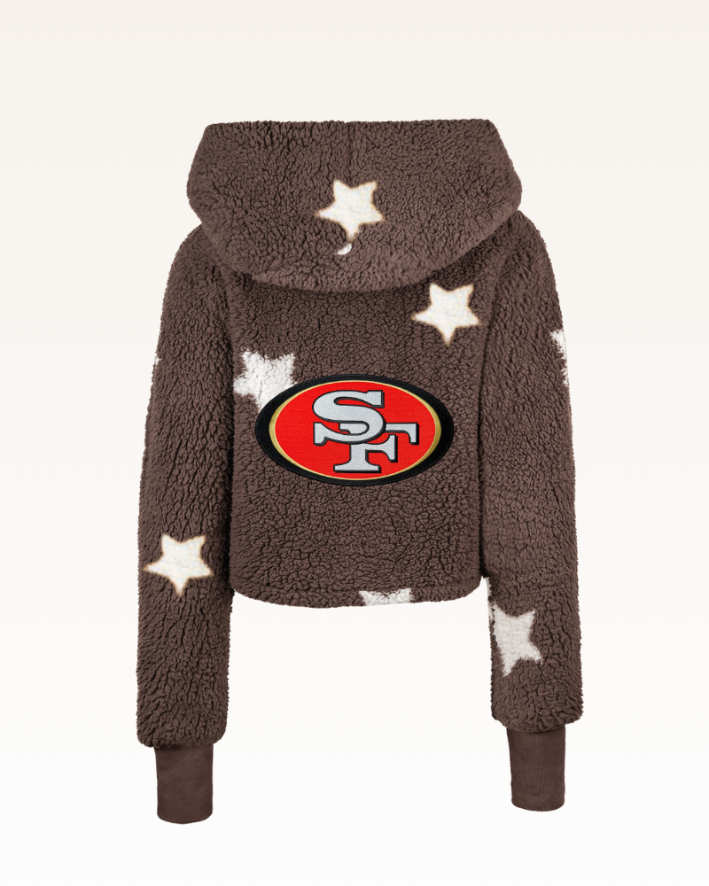 San Francisco 49ers Cropped Sherpa Lounger Jacket